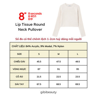 Áo len 8SECONDS Lip Tissue Round Neck Pullover