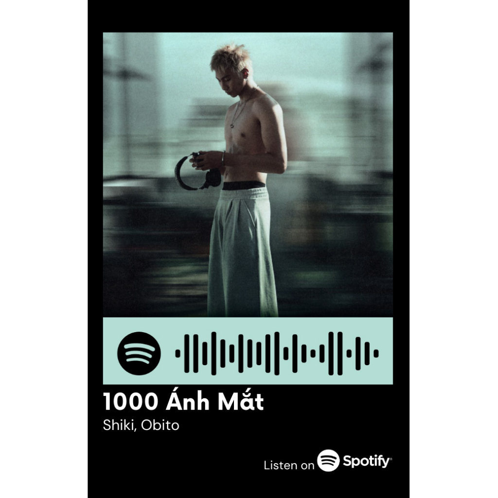 [Vui lòng đặt từ 2c]Thẻ Spotify ca sĩ Obito (có thể quét được mã)