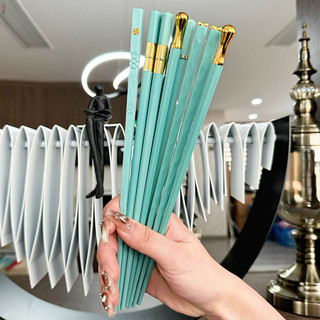 Set 5 Đũa sợi thuỷ tinh xanh ngọc không mốc,kháng khuẩn,chịu nhiệt cao sang chảnh