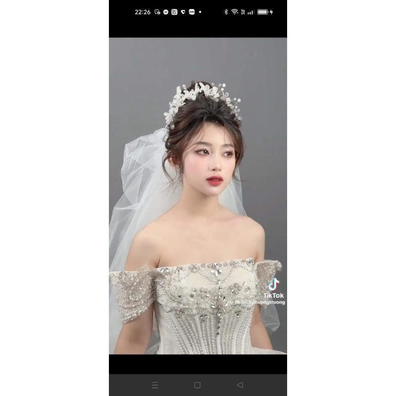 Bờm cài tóc hình bông hoa MT735