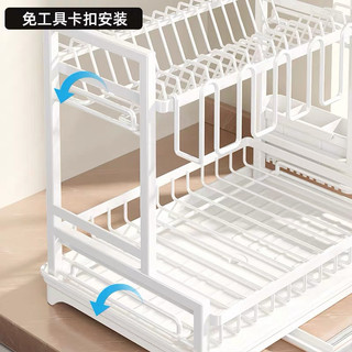 (Giá dùng thử) Kệ Úp Chén Bát 2 Tầng Kèm Khay Hứng Nước Đa Năng Cao Cấp Kệ Để Bát Đĩa Với Bộ Phụ Kiện Đầy Đủ