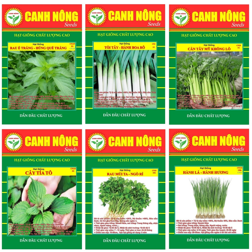Hạt giống Rau Thơm Dễ Trồng, Dễ Chăm Sóc, Trồng Quanh Năm, Thu Nhiều Lần - Hạt giống CANH NÔNG
