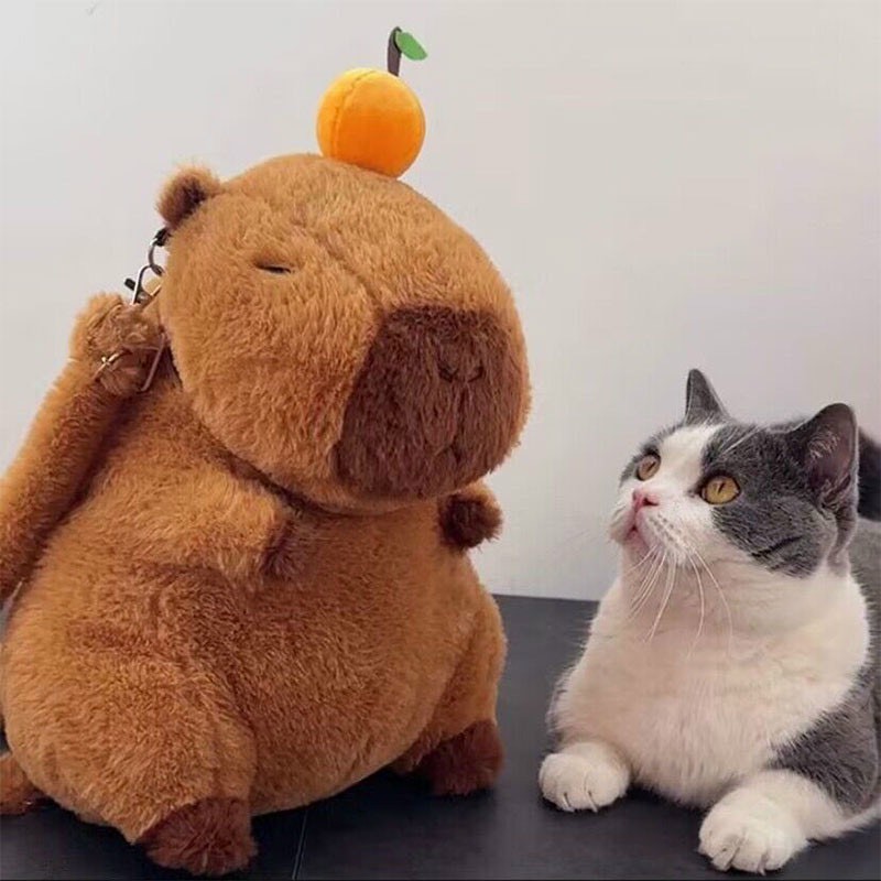 Balo Capybara Dây Đeo Lông Túi Capybara Đi Chơi Đáng Yêu Chất Liệu Vỏ Làm Từ Vải Lông Thỏ Mềm Mịn