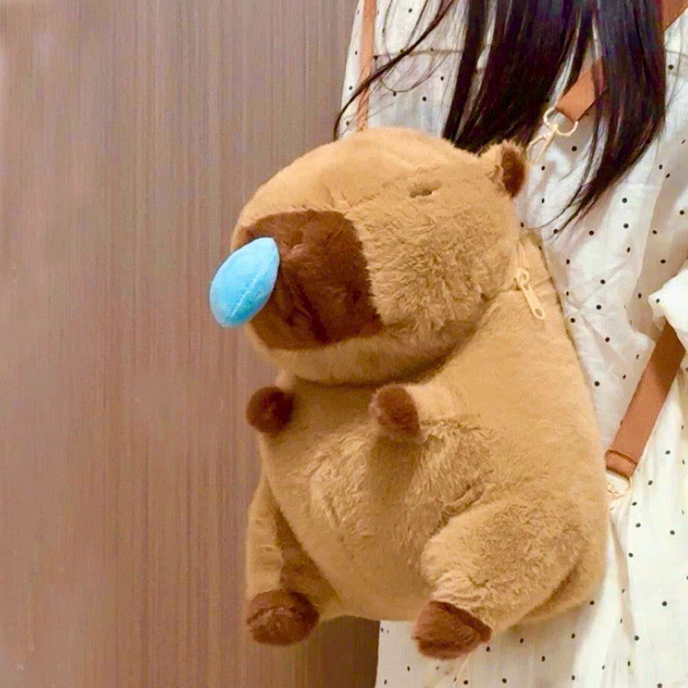 Balo Capybara Dây Đeo Lông Túi Capybara Đi Chơi Đáng Yêu Chất Liệu Vỏ Làm Từ Vải Lông Thỏ Mềm Mịn
