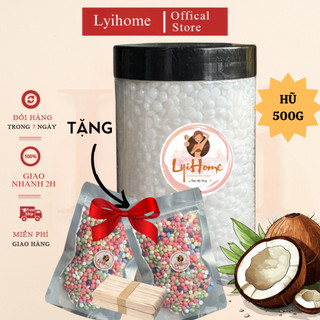 [TẶNG 200G] Hũ 500g sáp sữa dừa wax lông nóng cao cấp lyihome, sáp wax nóng lấy sạch gốc lông