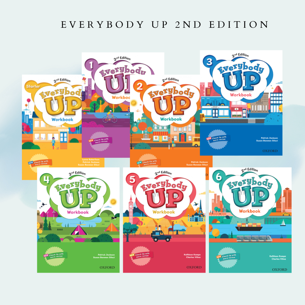 Ảnh Sách - Trọn bộ Everybody Up Phiên bản 2nd Edition (Student Book + Workbook) Starter 1 2 3 4 5 6 3