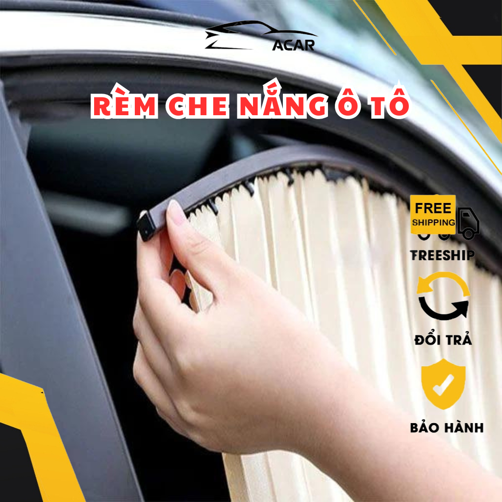 Bộ 4 Rèm Che Nắng Xe Ô Tô Chất Liệu Vải Cao Cấp, Gắn Nam Châm Thông ...