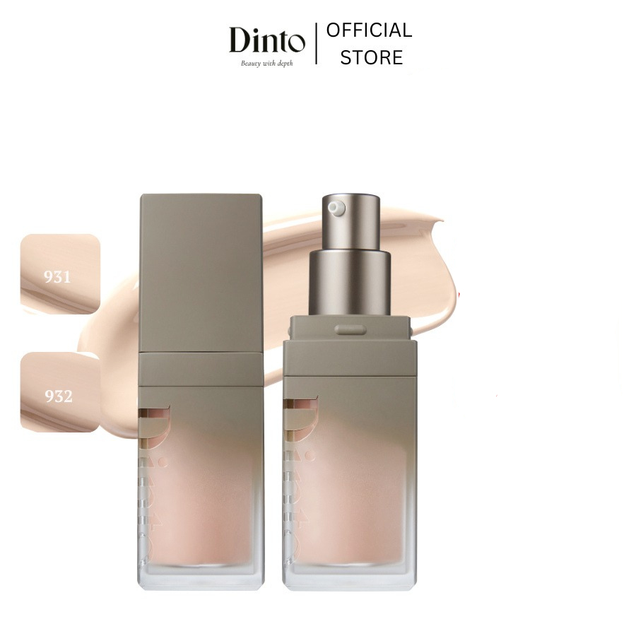 Kem Nền Che Khuyết Điểm Màu Bóng Cho Da Khô Dinto Wooncho Blur-Glowy Foundation 2 Màu Thuần chay