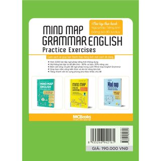 Sách - Mind Map English Grammar Practice Exercises – Bài Tập Thực Hành Ngữ Pháp Tiếng Anh Bằng Sơ Đồ Tư Duy Mcbooks