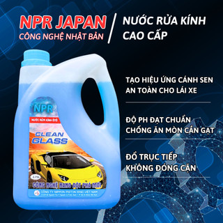 Nước rửa kính ô tô cao cấp chống đóng cặn không gây mòn cần gạt cao su NPR JAPAN chính hãng 2,75L