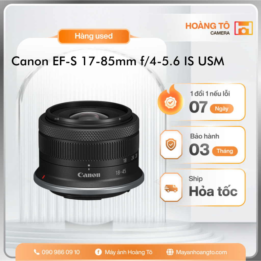 Objectif Canon RF-S 18-45mm F/4.5-6.3 IS STM – Occasion