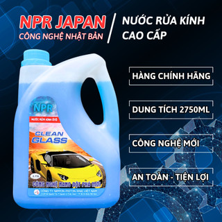 Nước rửa kính ô tô cao cấp chống đóng cặn không gây mòn cần gạt cao su NPR JAPAN chính hãng 2,75L