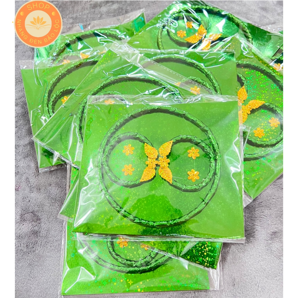 Bộ Trang Sức Màu Xanh Ánh Loại Cao Cấp Cúng Mụ,đầy Tháng,Thôi Lôi,kiềng,Lắc ,Nhẫn -Nhang Đèn Bảo Lộc