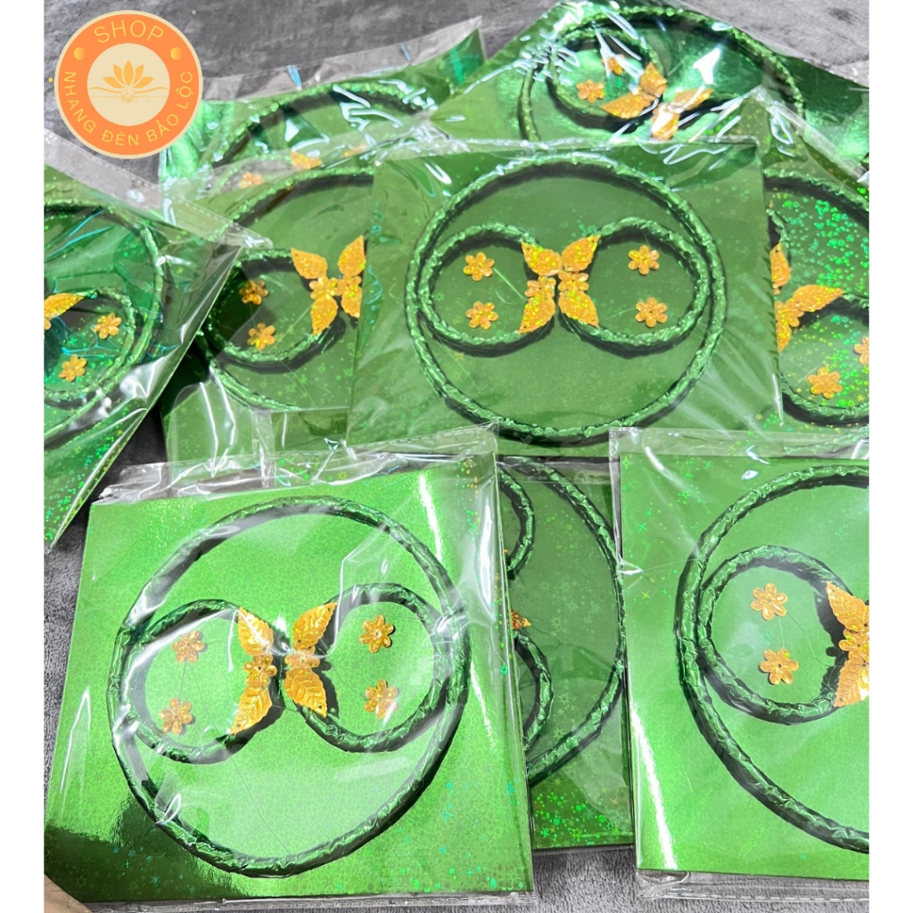 Bộ Trang Sức Màu Xanh Ánh Loại Cao Cấp Cúng Mụ,đầy Tháng,Thôi Lôi,kiềng,Lắc ,Nhẫn -Nhang Đèn Bảo Lộc