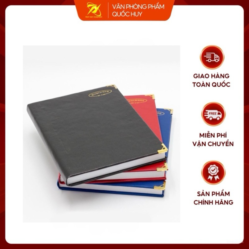 SỔ BÌA DA BUSINES BA4 (160/240/400 TRANG) SỔ BÌA DA HẢI TIẾN - VPP QUỐC HUY