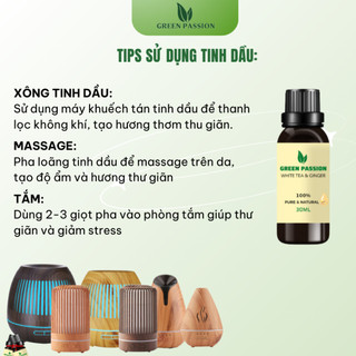 Tinh dầu Green Passion chiết xuất thiên nhiên giúp thơm phòng, thanh lọc không khí 5ml/10ml/30ml