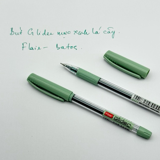 [Mực xanh lá] Hộp 12 bút bi nước Flair Glider 0.5mm.