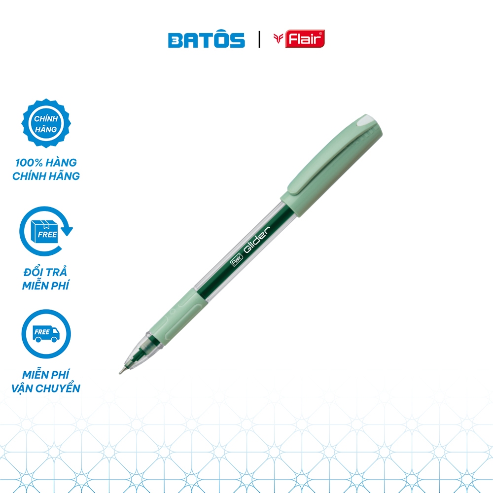 [Mực xanh lá] Hộp 12 bút bi nước Flair Glider 0.5mm.