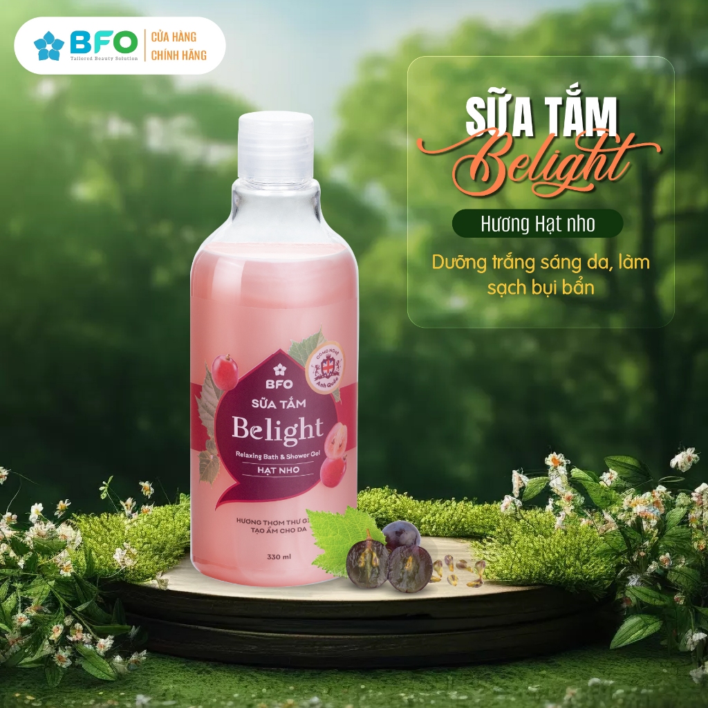Ảnh Sữa Tắm Hương Nước Hoa Dưỡng Trắng Da Giữ Ẩm BFO Belight 330ml 3