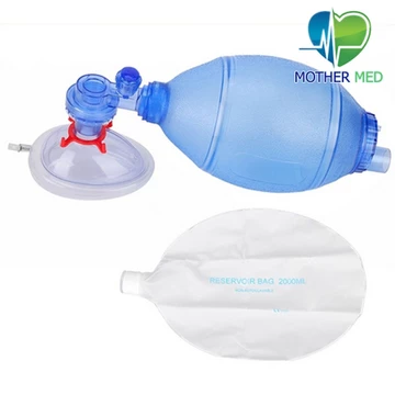 Bóng bóp Ambu cấp cứu oxy tập thở [người lớn, trẻ em].