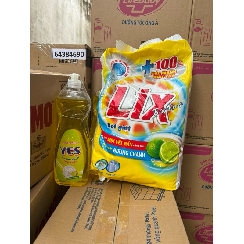 Bột giặt Lix 5.5kg hương nước hoa / hương chanh/ ngát hương 24h tặng rửa chén tùy theo mỗi đợt nhập hàng - LIXBG