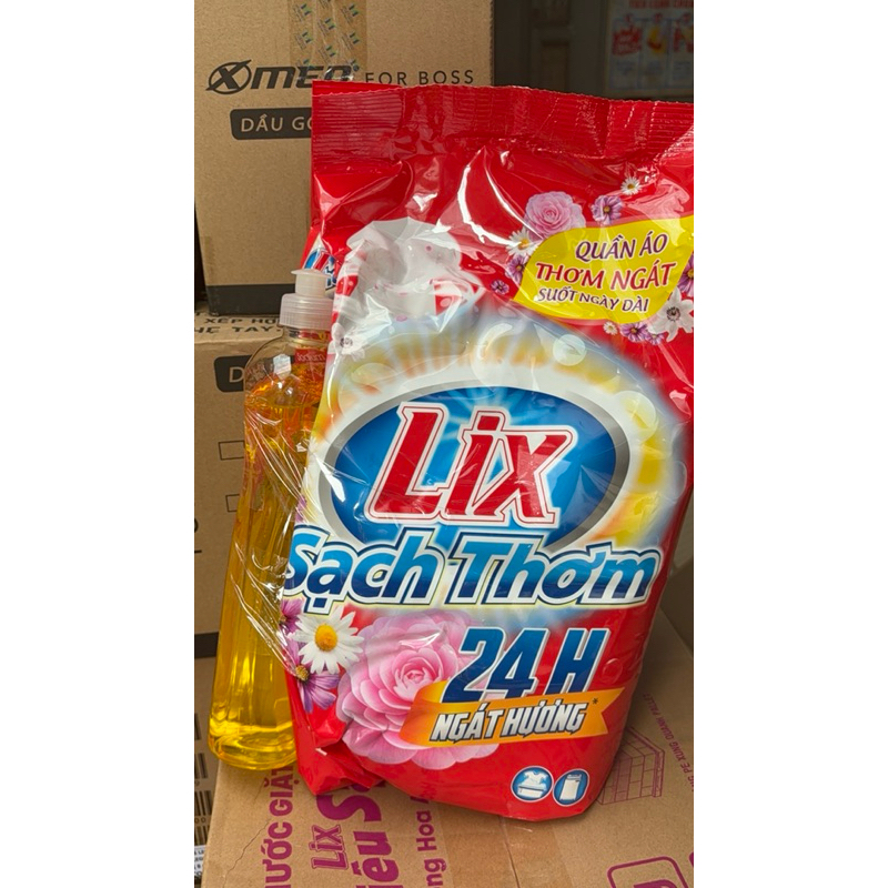 Bột giặt Lix 5.5kg hương nước hoa / hương chanh/ ngát hương 24h tặng rửa chén tùy theo mỗi đợt nhập hàng - LIXBG