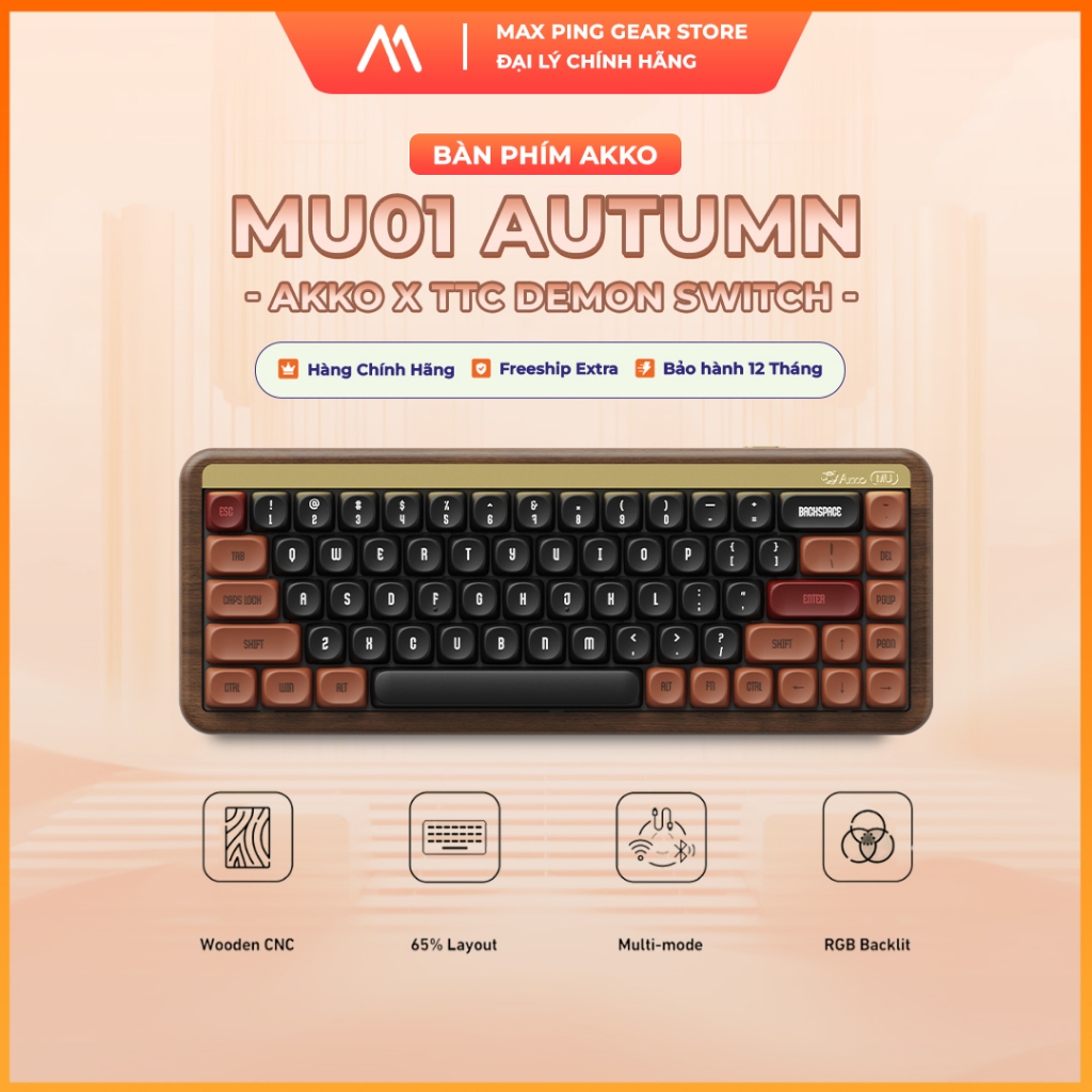 Bàn phím cơ AKKO MU01 Autumn (Hotswap,RGB / Multi-Modes/ Akko X TTC ...
