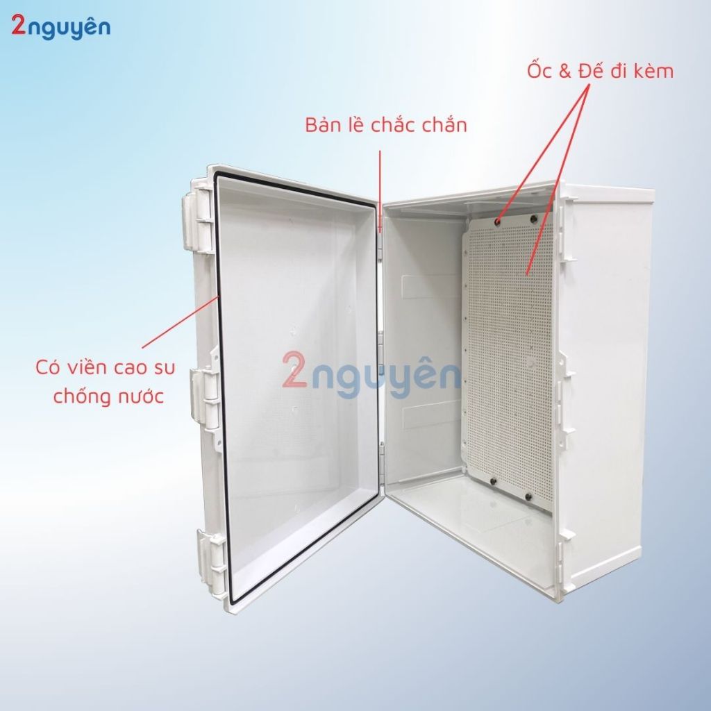 Hộp kỹ thuật nhựa ABS 410x510x210 sử dụng ngoài trời an toàn hiệu quả