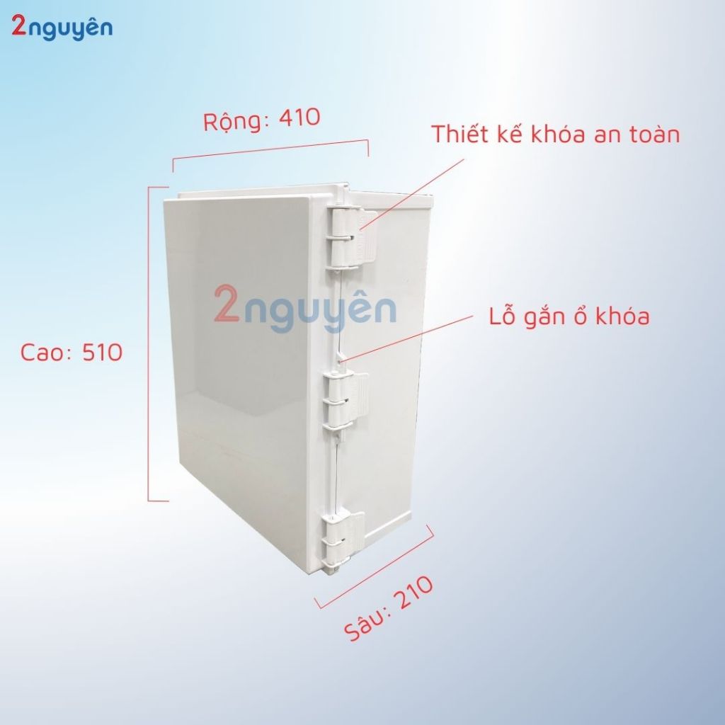 Hộp kỹ thuật nhựa ABS 410x510x210 sử dụng ngoài trời an toàn hiệu quả