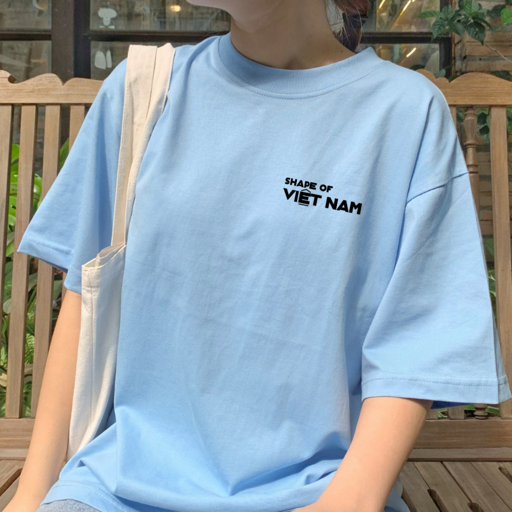 Áo thun Oversize cotton unisex nam nữ Goodore Shape of Vietnam mẫu Việt Nam thoáng mát năng động
