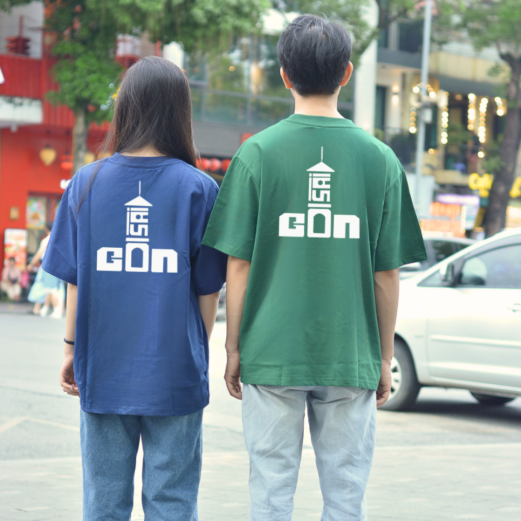 Áo thun Oversize cotton unisex nam nữ Goodore Shape of Vietnam mẫu Sài Gòn thoáng mát năng động thiết kế độc đáo