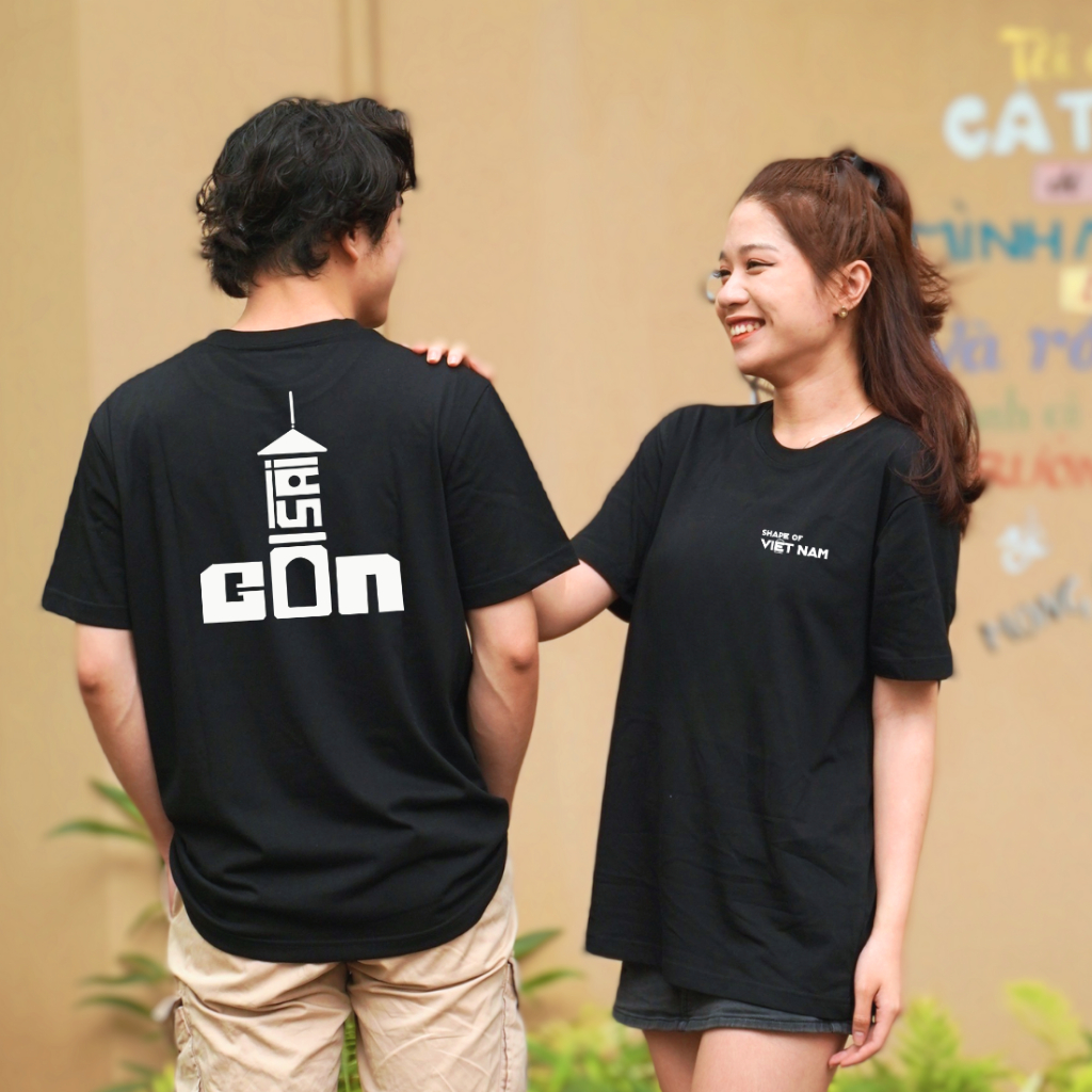 Áo thun Oversize cotton unisex nam nữ Goodore Shape of Vietnam mẫu Sài Gòn thoáng mát năng động thiết kế độc đáo
