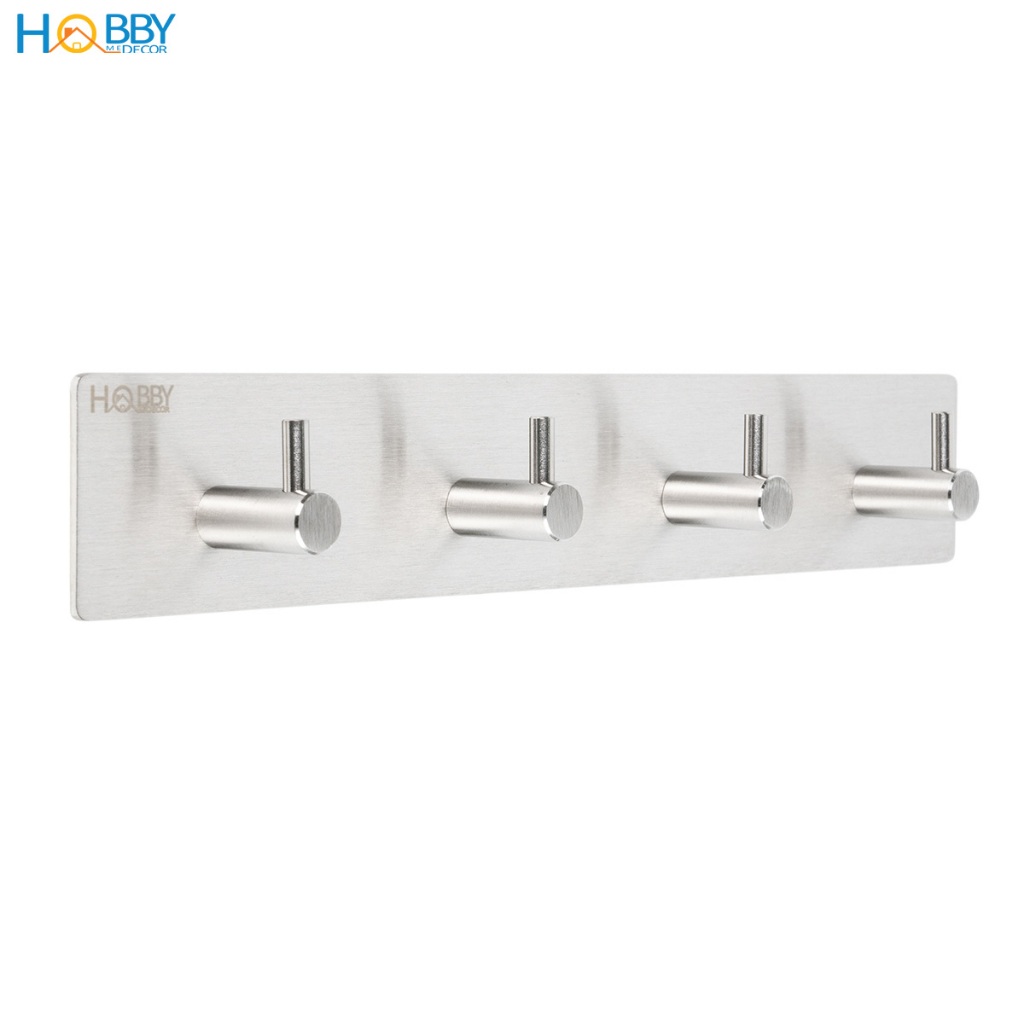 Thanh treo quần áo dán tường 4 chấu inox 304 HOBBY home decor 4TV160