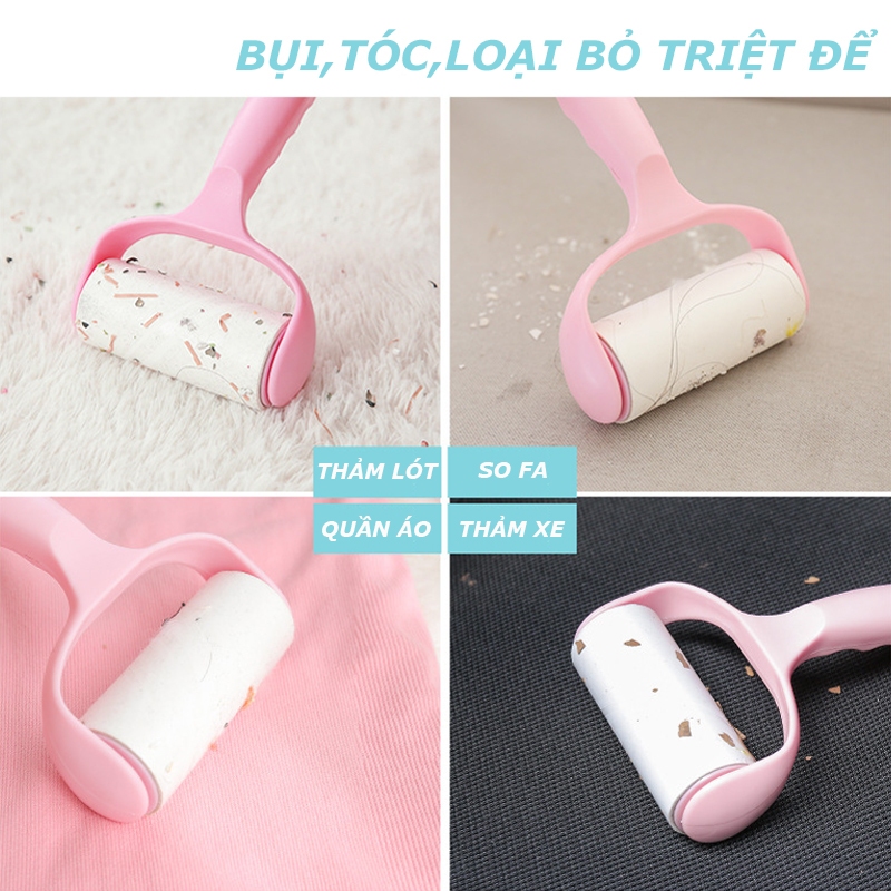 Combo-Cây lăn bụi 10cm 16cm cuốn lõi bụi đa năng làm sạch quần áo lăn giường sofa lăn lông mèo】