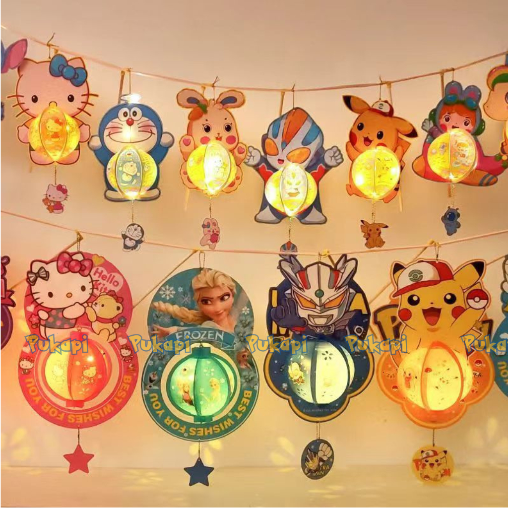 Lồng Đèn Trung Thu Đèn Trung Thu 5D Có Đèn Led Loại To Cao 39 cm Dễ Thương Nhiều Mẫu Cho Bé - Đồ Chơi Cho Bé PUKAPI