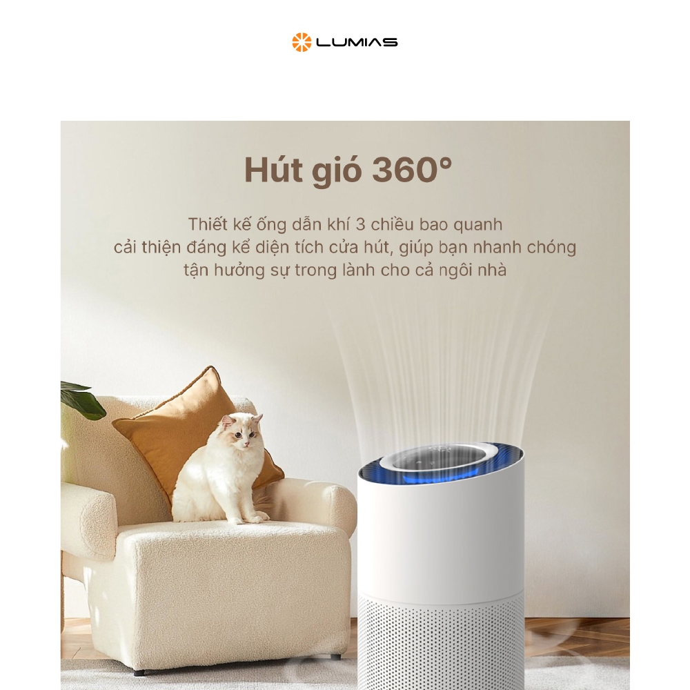 Máy lọc không khí ion âm, khử khuẩn - lọc sạch bụi mịn Lumias Bulma Pro/Bulma/Bulma Compact