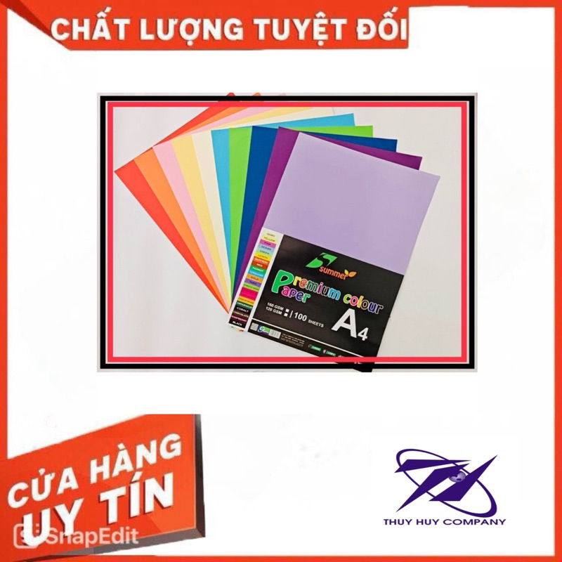 BÌA MÀU A4 TRỘN 10 MÀU, 100TỜ/TẬP 1 - VPP QUỐC HUY.
