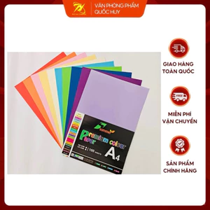 BÌA MÀU A4 TRỘN 10 MÀU, 100TỜ/TẬP 1 - VPP QUỐC HUY.