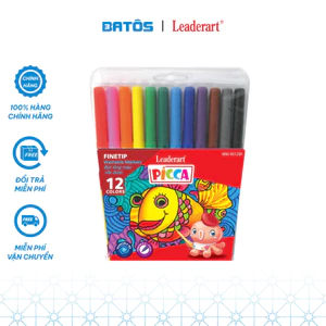 Bút màu nước LeaderArt PICCA cho trẻ em với mực rửa trôi vượt trội WM-0012W 12 màu/ vỉ