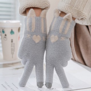Gang tay len chất dày dặn ấm áp siêu mềm mại chi tiết tai mèo dễ thương phong cách Hàn Quốc GTL204