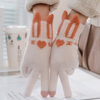 Gang tay len chất dày dặn ấm áp siêu mềm mại chi tiết tai mèo dễ thương phong cách Hàn Quốc GTL204