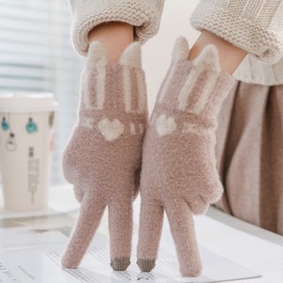Gang tay len chất dày dặn ấm áp siêu mềm mại chi tiết tai mèo dễ thương phong cách Hàn Quốc GTL204