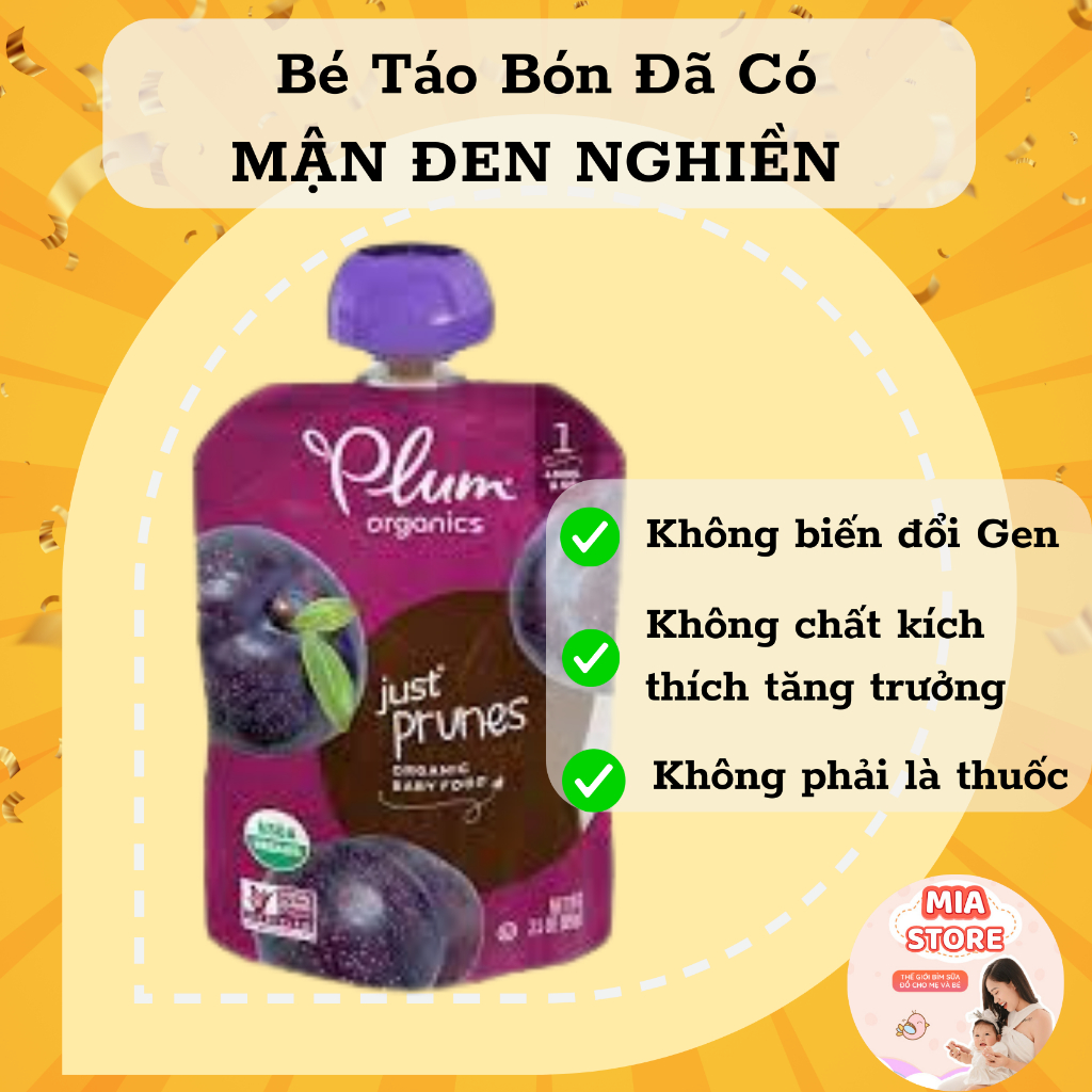 Mận đen nghiền nhuận tràng, cải thiện tình trạng táo bón cho bé từ