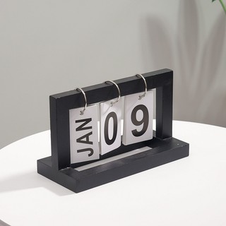 Lịch Gỗ Để Bàn Lật Số Decor Trang Trí Nhà Cửa, Bàn Làm Việc, Bàn Học Tập Chất Liệu Gỗ Cao Cấp Mộc Mạc LABY HOME