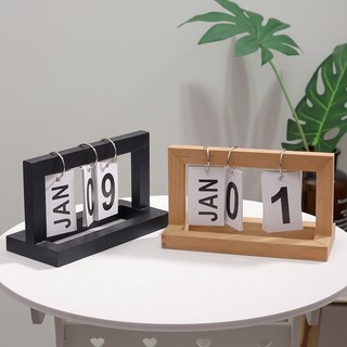 Lịch Gỗ Để Bàn Lật Số Decor Trang Trí Nhà Cửa, Bàn Làm Việc, Bàn Học Tập Chất Liệu Gỗ Cao Cấp Mộc Mạc LABY HOME