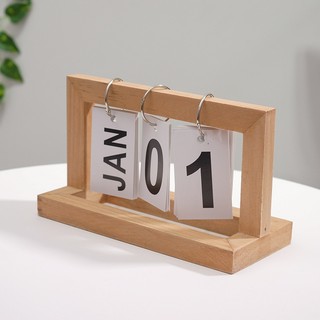 Lịch Gỗ Để Bàn Lật Số Decor Trang Trí Nhà Cửa, Bàn Làm Việc, Bàn Học Tập Chất Liệu Gỗ Cao Cấp Mộc Mạc LABY HOME