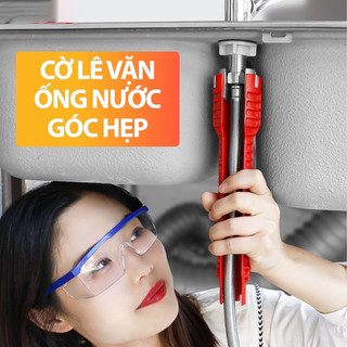 Cờ lê chìm đa năng 8 in1 sửa vòi nước bồn rửa, vặn dây cấp nước, mỏ lết Tháo Lắp Vòi Nước khuất