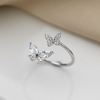 Nhẫn hở điều chỉnh được chi tiết bướm hottrend siêu xinh phog cách Hàn Quốc N001