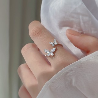 Nhẫn hở điều chỉnh được chi tiết bướm hottrend siêu xinh phog cách Hàn Quốc N001