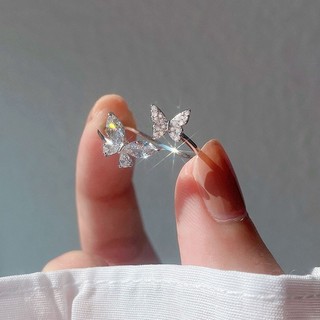 Nhẫn hở điều chỉnh được chi tiết bướm hottrend siêu xinh phog cách Hàn Quốc N001